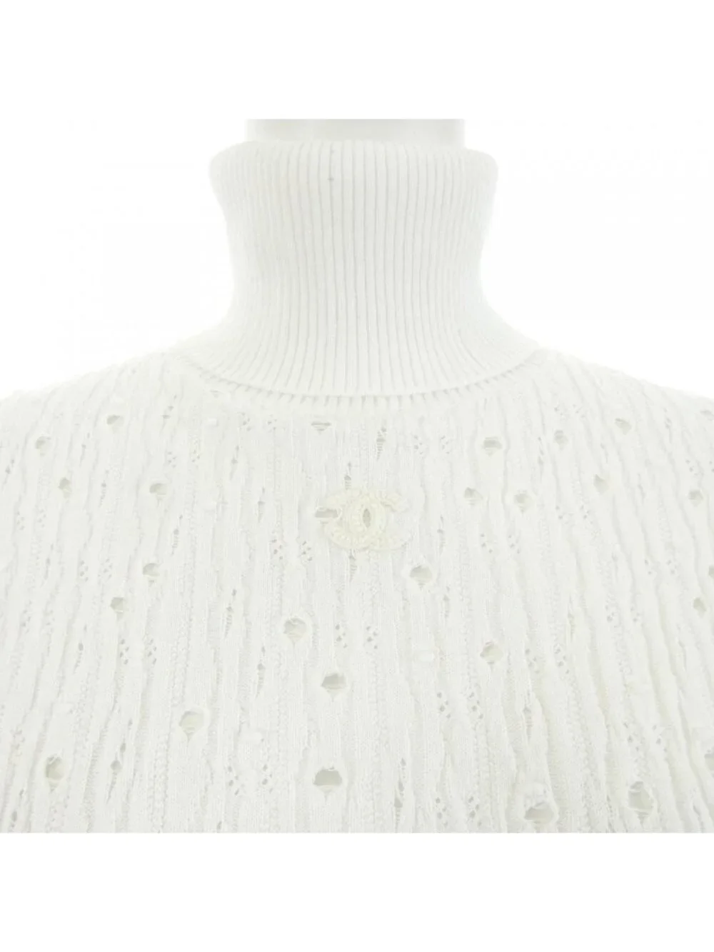 Chanel Knit Sweater White